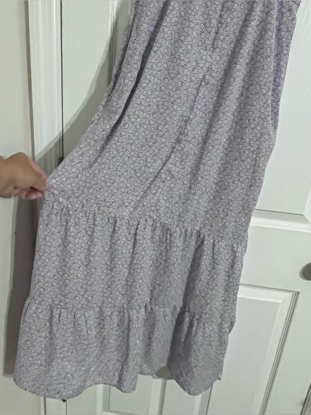 Vintage Abercrombie & Fitch Lilac Floral-Trim Dress size Small Y2K - Picture 8 of 9
